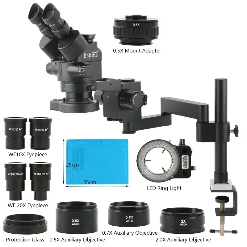 Stereo Trinocular Microscope Pcb - مجهر ستيريو ثلاثي العدسات من إيكنز