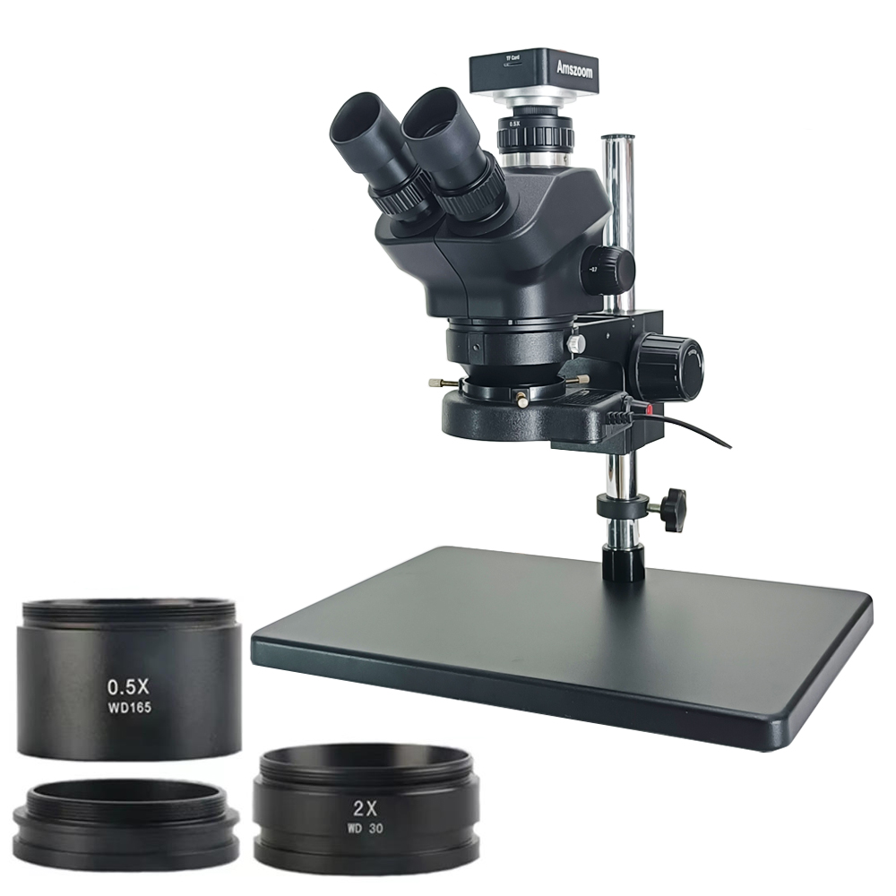 مجهر ستيريو ثلاثي العدسات بتكب - مراجعة Stereo Trinocular Microscope Pcb وسعره