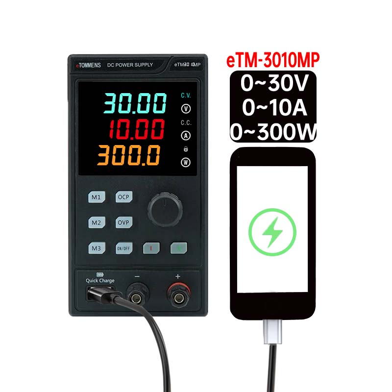ETOMMENS 30 فولت 10A 300 واط E - مراجعة Programmable Dc Power Supply 30V 10A وسعره