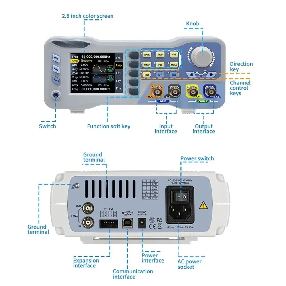 مولد إشارات موجية عشوائية ثنائ - مراجعة Function Arbitrary Waveform Generator وسعره